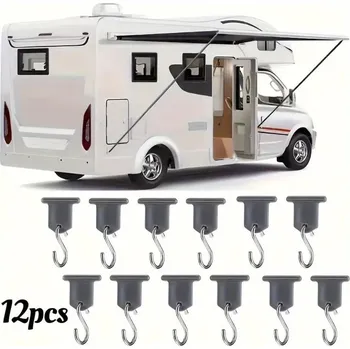 Příslušenství ke karavanu Háčky pro obytné auto, nerezové, 12ks