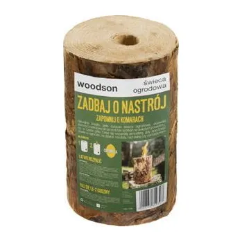 Svíčka Svíčka dřevěná zahradní Woodson Citronella 20cm/15cm