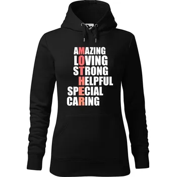 Dámská mikina DOBRÝ TRIKO Vtipná dámská mikina s potiskem Mother Velikost dámské mikiny: 2XL, Barva: Černá