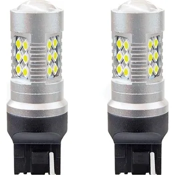 Autožárovka AMIO LED žárovka 1156 CAN-BUS 24x SMD 3030 T20 7440 w21w 12V/24V bílá 5600k, sada 2 ks