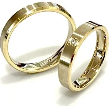 Prsten Ráj snubních prstenů | Sleva - masivní snubní prsteny z bílého a žlutého zlata - skladem - 5099
