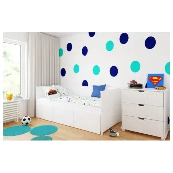 Dětská postýlka Postel Harold 90/200 cm - bílá se šuplíky