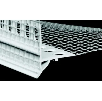 Stavební profil HPI Zakončovací profil pod omítku s okapničkou a tkaninou - přesah tk. 100/150mm, délka 2m