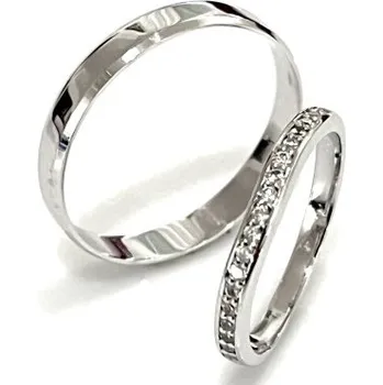 Prsten Ráj snubních prstenů | Snubní prsteny z bílého zlata - skladem - 5104