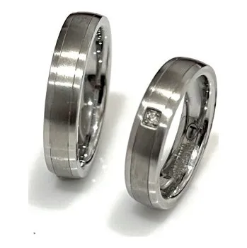 Prsten Ráj snubních prstenů | Diamantové snubní prsteny z titanu - skladem - 5577