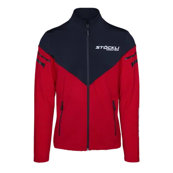 Pánská mikina STÖCKLI Pánská mikina Technostretch WRT, červená, černá 2024/25 - 48, S