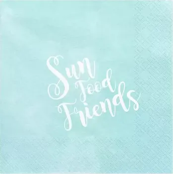 Papírový ubrousek Papírové ubrousky aquamarinové letní 20 ks