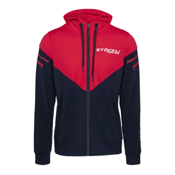 Pánská mikina STÖCKLI Pánská mikina fullzip s kapucí WRT, černá, červená 2024/25 - 52, L