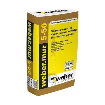 Omítka WEBER webermur 5-50 - vápeno-sádrová vyrovnávací omítka 25kg