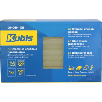 Příslušenství k lepící pistoli Tyčinky tavné, transparentní 11.2200 mm, 1 kg (50 ks), | 01-06-1121