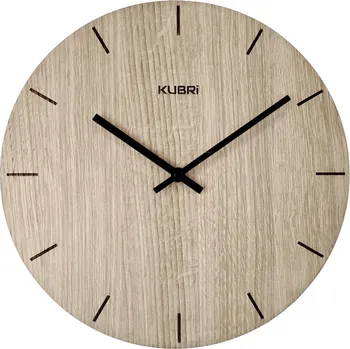 Hodiny KUBRi HRC0078 - Dubové hodiny řízené signálem s tichým chodem