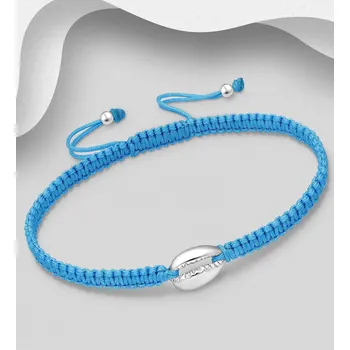 Náramek Stříbro 925 Modrý náramkem s nastavitelným závitem