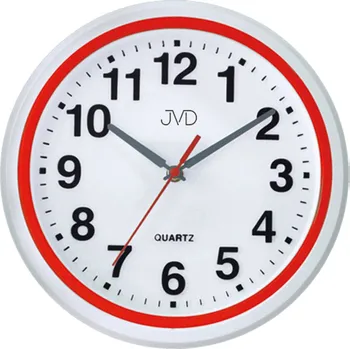 JVD Červené plastové kuchyňské moderní hodiny JVD sweep HA41.4