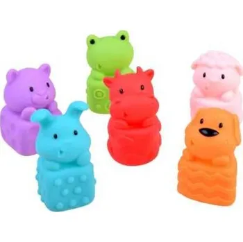 Gumové pískací zvířátka do koupele 6v1, 6m+