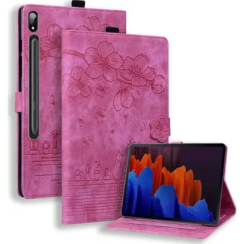 Pouzdro na tablet Speciální Obal S Rytinou Na Samsung Galaxy Tab S9 / S9 Fe Barva: Nachová