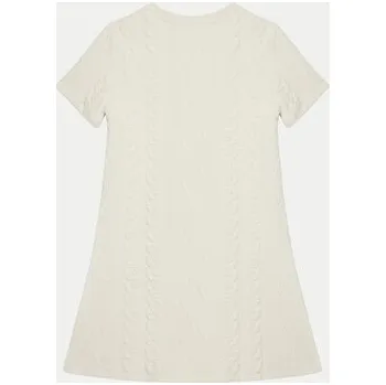 Dámské šaty Calvin Klein Jeans Úpletové šaty IG0IG02772 Écru Regular Fit 14Y