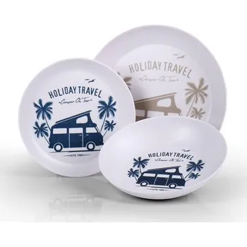 Sada nádobí Melaminová sada nádobí pro 2 osoby Holiday Travel, 6 dílů