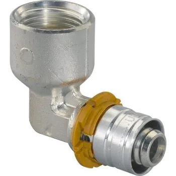 Fitinka UPONOR MLC S-PRESS koleno 90° 32x1" vnitřní závit, lisovací, voda, mosaz