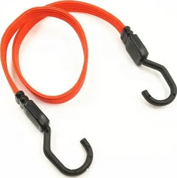 Příslušenství ke karavanu Guma upínací 0,8 m / 16 mm, 2ks, oranžová, černé háky