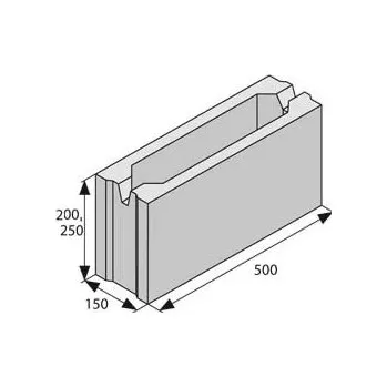 Ztracené bednění BEST ZTRACENÉ BEDNĚNÍ 15 nízké výška 200mm, přírodní v.200/š.150/d.500