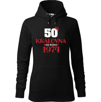 Dámská mikina DOBRÝ TRIKO Dámská mikina s potiskem Královna od roku Velikost dámské mikiny: 2XL, Barva: Černá