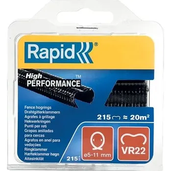 Spona do sešívačky RAPID Spony VR22/5-11mm, 215ks, ocel-černý PET povlak, blistr