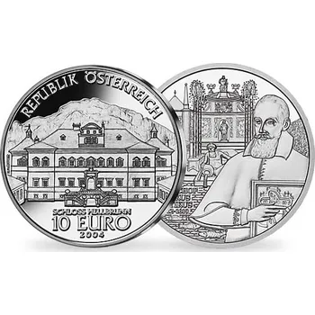 Münze Österreich Mince :10 Euro - stříbrná mince - 2004 - Hellbrunn Palace