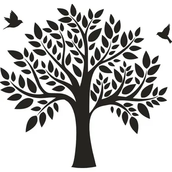 Samolepící dekorace Anděl Samolepka na zeď černý strom 2 archy 32 x 60 cm 15506