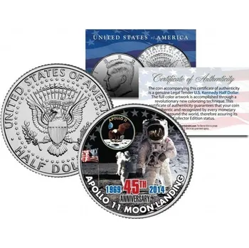 U.S. Mint PŘISTÁNÍ APOLLA 11 NA MĚSÍCI – 45. výročí – mince JFK US Coin Space NASA