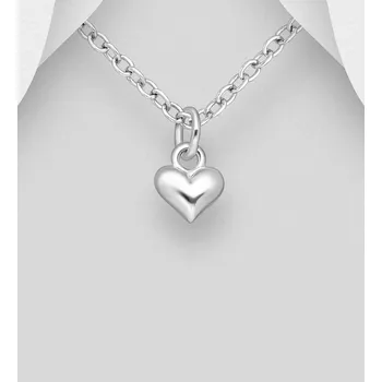 Přívěsek Stříbrný přívěšek ve tvaru srdce 925