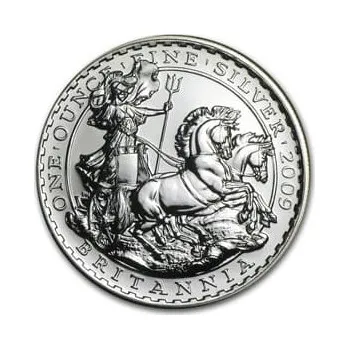 Sběratelství Royal Mint Mince-2009 Velká Británie 1 oz Silver Britannia BU