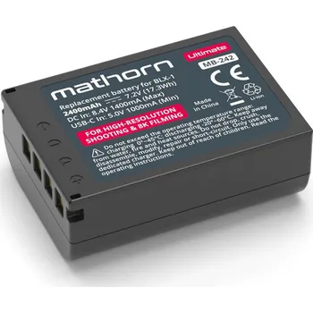 Mathorn MB-242 USB-C akumulátor Ultimate BLX-1 pro OM System 2400 mAh