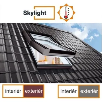 Okno DOBROPLAST - SKYLIGHT PREMIUM TERMO plastové střešní okno PVC bílá 6/11 - 66/118cm