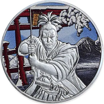 China mint Stříbrná mince Ancient Warriors – Samurai 1 Oz 2022 Fiji Colorized