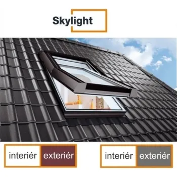 Okno DOBROPLAST - SKYLIGHT PREMIUM plastové střešní okno PVC bílá 9/11 - 94/118cm