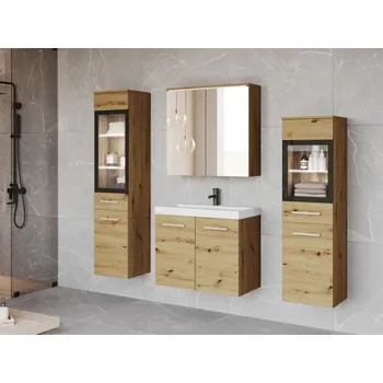 Koupelnový nábytek Koupelnový nábytek Apogon II, Barva: dub artisan, Sifon k umyvadlu: ne, Osvětlení: osvětlení LED - bílé, Baterie: ne MIRJAN 5903211380266