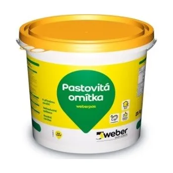 Omítka WEBER weberpas extraClean - pastovitá silikonsilikátová omítka - zrnitá 2mm 25kg