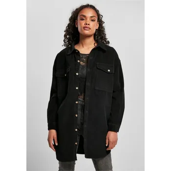 Dámská košile Ladies Long Corduroy Overshirt - black S