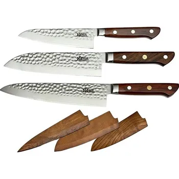 Kuchyňský nůž MaceMaker FUJI SanMai Kuchyňské nože s dřevěným pouzdrem set 3 ks