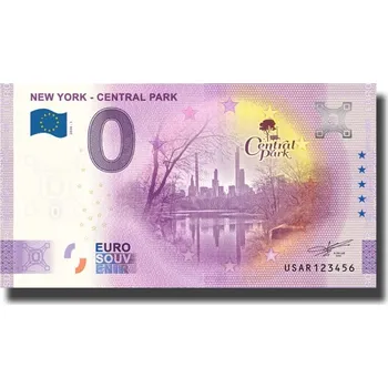 0 Euro Suvenýr bankovka New York - Central Park USA 2024-1