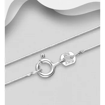 Řetízek 925 Stříbro Snake (čtvercový) řetízek, 0,7 mm široký, o délce 40,6 cm Made in Italy