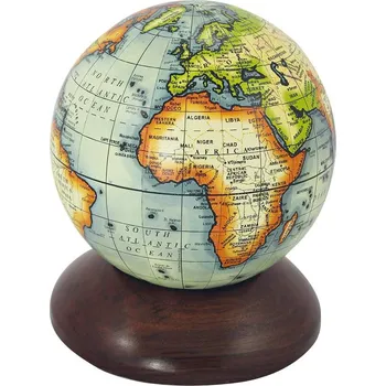 Glóbus SEA Club Glóbus na dřevěném stojanu, V: 12,5 cm, Ø: 10cm