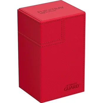 Příslušenství ke karetním hrám Ultimate Guard Flip`n`Tray 80+ XenoSkin Monocolor Red