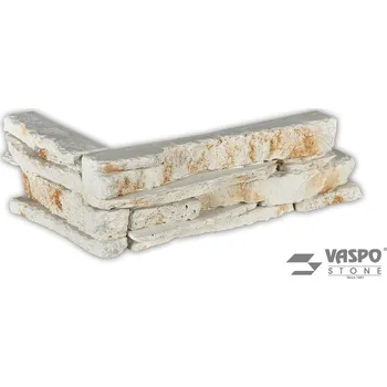 Obklad VASPO STONE - Obkladový kámen Považan bílý - rohový prvek