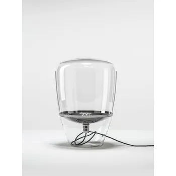 Stojací lampa BROKIS Stojací lampa Balloons MEDIUM transparentní sklo, chrom, černý kabel, výška 60cm - BROKIS C BRO PC00857_002