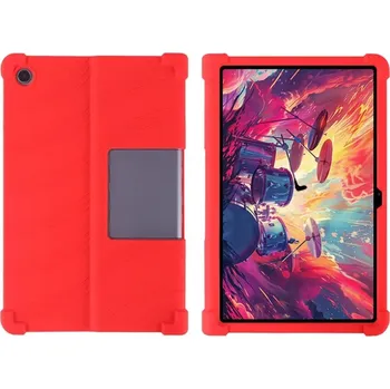 Pouzdro na tablet Barevný Silikonový Obal Na Lanovo Tab Plus 11,5" Se Stojánkem Barva: Červená