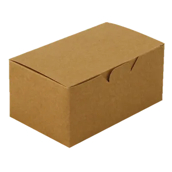 Dóza na potraviny EcoRevolution Obaly Papírový box / krabička EKO na nugety 150x91x70 mm kraft ideal pack® bal/25 ks Balení: 25