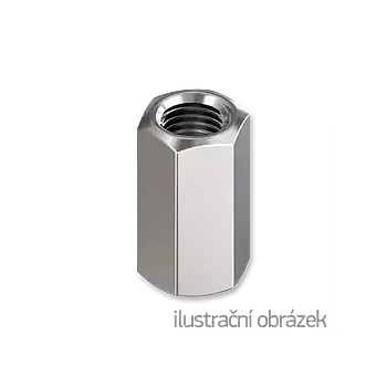 Matice matice spoj./prodluž. M6x18 ZB DIN6334, 6