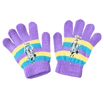 Čepice Numberoplus Dětské pletené rukavice Inter Miami - Lionel Messi Barva: Fialová