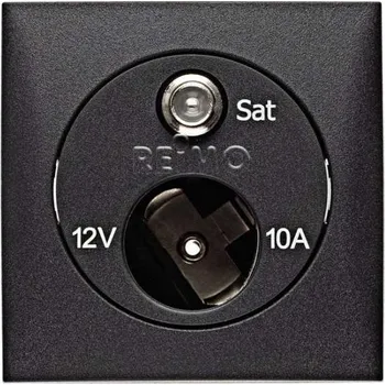 Příslušenství ke karavanu Zásuvka satelitní se zásuvkou 12V antracit